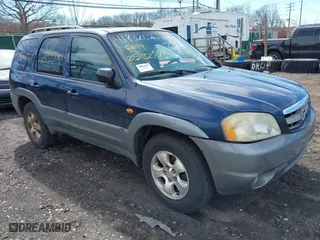 2002 Mazda Tribute LX with VIN 4F2YU08192KM28158, listed as a IAAI auction lot 41832036 with 999,999 mi miles. Bid and sale history available at carsss.com. Image 1.