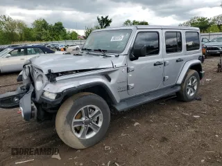 2018 Jeep Wrangler Unlimited Sahara with VIN 1C4HJXEG6JW239095, listed as a Copart auction lot 58222225 with 59,969 mi miles and Salvage title. Bid and sale history available at DreamBid. Image 1.