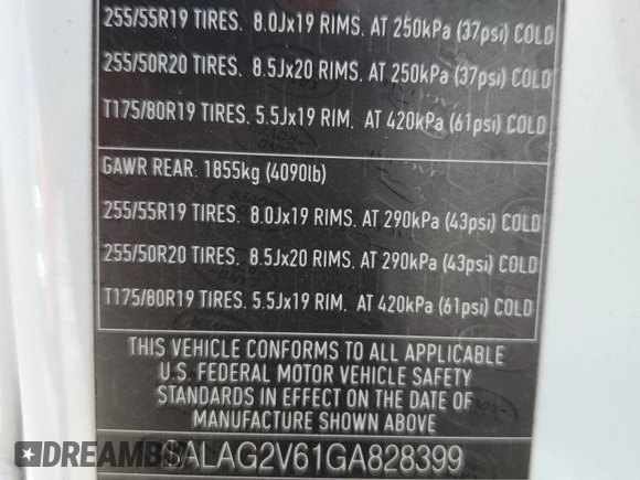 2016 Land Rover LR4 HSE z VIN SALAG2V61GA828399, wystawiony jako Copart lot #60748325 z przebiegiem 115 148 mil mil oraz Szkoda całkowita • Salvage title. Historia ofert i sprzedaży dostępna na DreamBid. Obrazek 13.