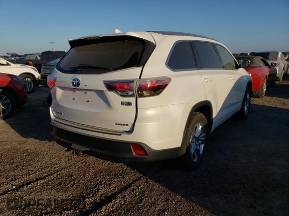 2016 Toyota Highlander Hybrid Limited with VIN 5TDDCRFH8GS015749, listed as a Copart auction lot 63154802 with 0 mi miles. Bid and sale history available at carsss.com. Image 4.