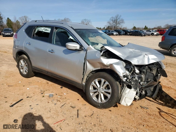 2015 Nissan Rogue SV with VIN KNMAT2MV6FP569111, listed as a Copart auction lot 45886145 with 96737 miles and Salvage Title. Bid and sale history available at carsss.com. Image 4.