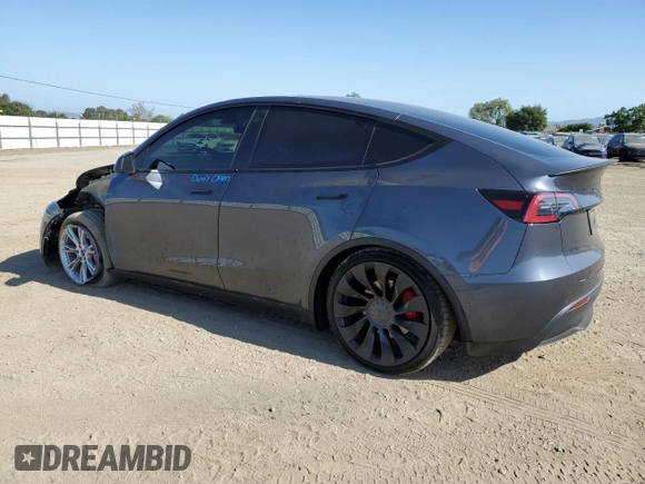 2022 Tesla Model Y Performance with VIN 7SAYGDEFXNF521502, listed as a Copart auction lot 56132745 with 73,339 mi miles and Salvage title. Bid and sale history available at DreamBid. Image 2.