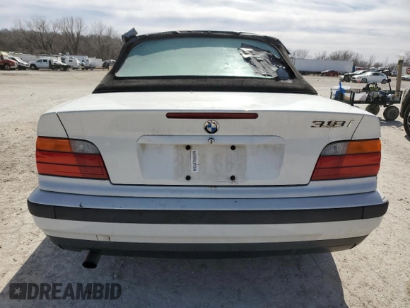 1995 BMW 3 Series 318iC with VIN WBABK5321SEC84287, listed as a Copart auction lot 47007015 with 143,822 mi miles and Salvage Title. Bid and sale history available at carsss.com. Image 6.
