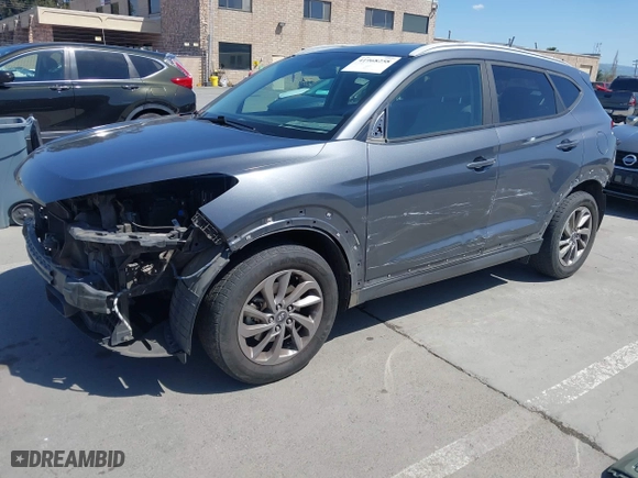 2016 Hyundai Tucson Eco with VIN KM8J3CA24GU230264, listed as a IAAI auction lot 41968258 with 157,951 mi miles. Bid and sale history available at carsss.com. Image 19.