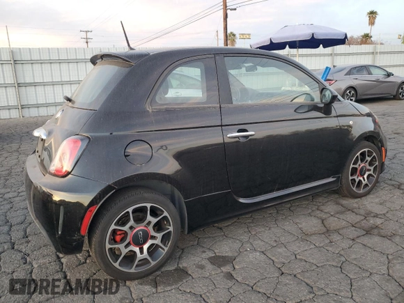 2015 FIAT 500 Turbo with VIN 3C3CFFHH1FT733473, listed as a Copart auction lot 86531054 with 96,923 mi miles and Clean Title. Bid and sale history available at carsss.com. Image 3.
