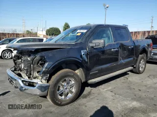 2024 Ford F-150 XLT with VIN 1FTFW3LD1RFA75938, listed as a Copart auction lot 78947444 with 14,674 mi miles and Salvage Title. Bid and sale history available at carsss.com. Image 1.