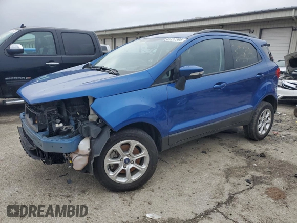 2020 Ford EcoSport SE with VIN MAJ6S3GL3LC353590, listed as a Copart auction lot 45317595 with 89,611 mi miles and Salvage Title. Bid and sale history available at DreamBid. Image 1.