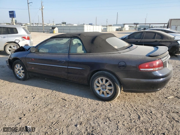 2004 Chrysler Sebring Limited with VIN 1C3EL65R24N103201, listed as a Copart auction lot 75028724 with 0 mi miles and Salvage Title. Bid and sale history available at carsss.com. Image 2.