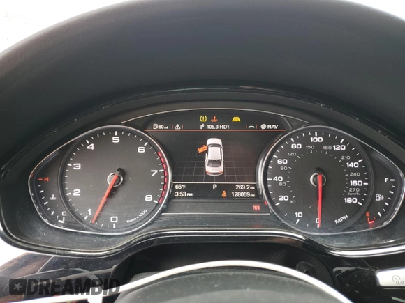 2017 Audi A8 z VIN WAU44AFD0HN004258, wystawiony jako Copart lot #55283985 z przebiegiem 128 059 mil mil oraz Szkoda całkowita • Salvage title. Historia ofert i sprzedaży dostępna na DreamBid. Obrazek 9.