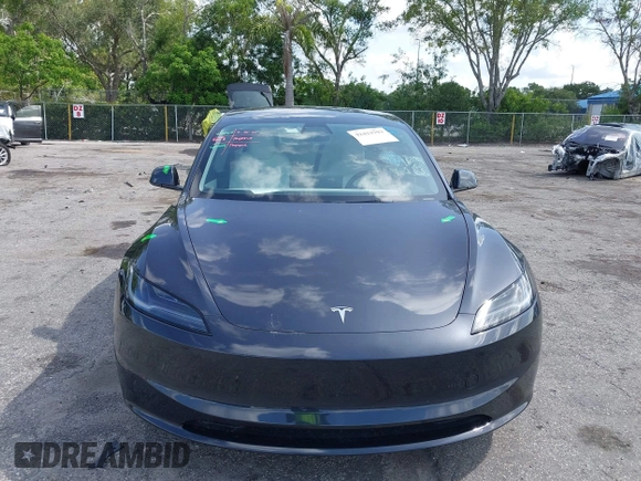 2025 Tesla Model 3 Long Range with VIN 5YJ3E1EA7SF940208, listed as a IAAI auction lot 42433793 with 1,983 mi miles and . Bid and sale history available at DreamBid. Image 13.
