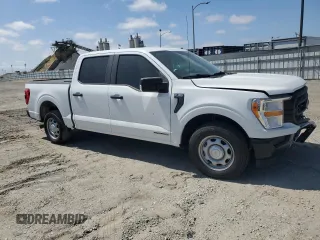 2021 Ford F-150 XL with VIN 1FTFW1CD3MFA73346, listed as a Copart auction lot 53357055 with 46,000 mi miles and Salvage title. Bid and sale history available at DreamBid. Image 4.