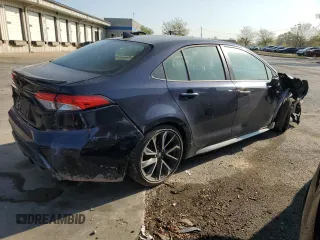 2021 Toyota Corolla SE with VIN JTDM4MCE7MJ057154, listed as a Copart auction lot 71494734 with 47,708 mi miles and Salvage Title. Bid and sale history available at carsss.com. Image 3.