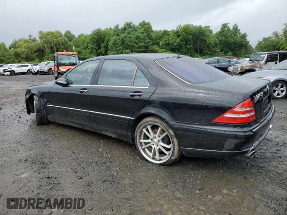 2001 Mercedes-Benz S-Class with VIN WDBNG75J01A212659, listed as a Copart auction lot 66066594 with 0 mi miles and Salvage Title. Bid and sale history available at carsss.com. Image 2.