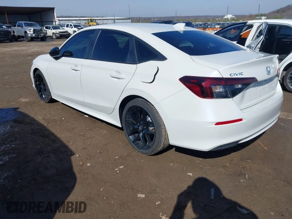 2025 Honda Civic Sport with VIN 2HGFE2F50SH514604, listed as a IAAI auction lot 41585374 with 2,064 mi miles and . Bid and sale history available at DreamBid. Image 3.