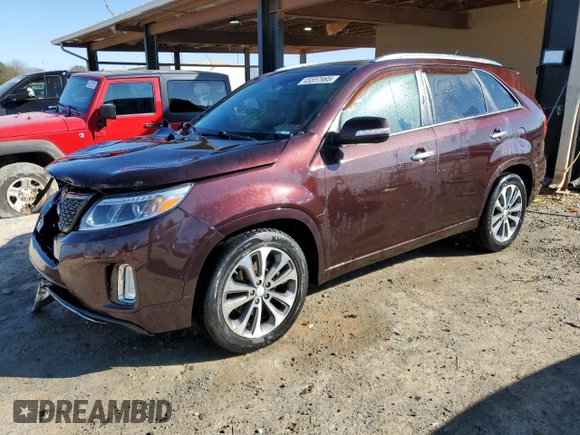 2015 Kia Sorento SX with VIN 5XYKW4A73FG574329, listed as a Copart auction lot 45557995 with 176,384 mi miles and Salvage Title. Bid and sale history available at carsss.com. Image 1.