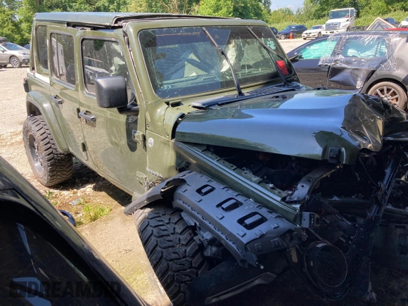 2024 Jeep Wrangler Sahara with VIN 1C4PJXEN8RW116985, listed as a Copart auction lot 56530875 with Not provided miles and Salvage title. Bid and sale history available at DreamBid. Image 1.