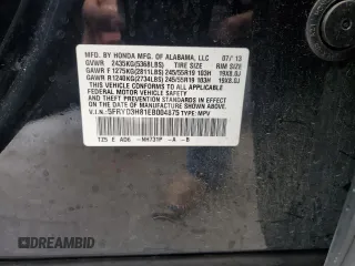 2014 Acura MDX Advance with VIN 5FRYD3H81EB004875, listed as a Copart auction lot 81801454 with 265,982 mi miles and Salvage title. Bid and sale history available at DreamBid. Image 13.
