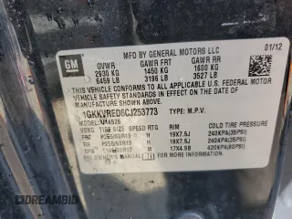2012 GMC Acadia SLT1 z VIN 1GKKVRED6CJ253773, wystawiony jako Copart lot #52736045 z przebiegiem 172 310 mil mil oraz Czysty tytuł • Clean title. Historia ofert i sprzedaży dostępna na DreamBid. Obrazek 13.