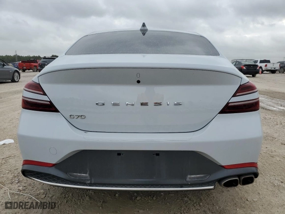 2022 Genesis G70 2.0T with VIN KMTG34TA7NU089861, listed as a Copart auction lot 42073974 with 46,215 mi miles. Bid and sale history available at carsss.com. Image 6.