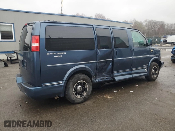2018 Chevrolet Express Cargo Van with VIN 1GCWGAFG5J1167028, listed as a Copart auction lot 52160735 with 98,945 mi miles and Salvage Title. Bid and sale history available at carsss.com. Image 3.