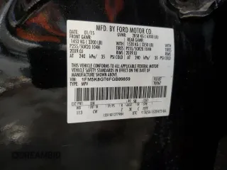 2015 Ford Explorer Sport z VIN 1FM5K8GT6FGB89859, wystawiony jako Copart lot #87117184 z przebiegiem 206 389 mil mil oraz Czysty tytuł • Clean title. Historia ofert i sprzedaży dostępna na DreamBid. Obrazek 13.