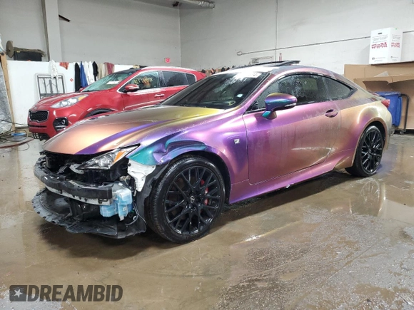 2017 Lexus RC 350 with VIN JTHSE5BC1H5007826, listed as a Copart auction lot 85651624 with 76,539 mi miles and Salvage title. Bid and sale history available at DreamBid. Image 1.