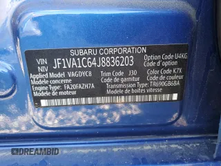 2018 Subaru WRX Premium with VIN JF1VA1C64J8836203, listed as a Copart auction lot 43022135 with 77,843 mi miles and Salvage Title. Bid and sale history available at carsss.com. Image 12.