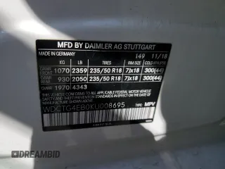 2019 Mercedes-Benz GLA 250 z VIN WDCTG4EB0KU008695, wystawiony jako Copart lot #51169415 z przebiegiem 62 012 mil mil oraz Szkoda całkowita • Salvage title. Historia ofert i sprzedaży dostępna na DreamBid. Obrazek 13.