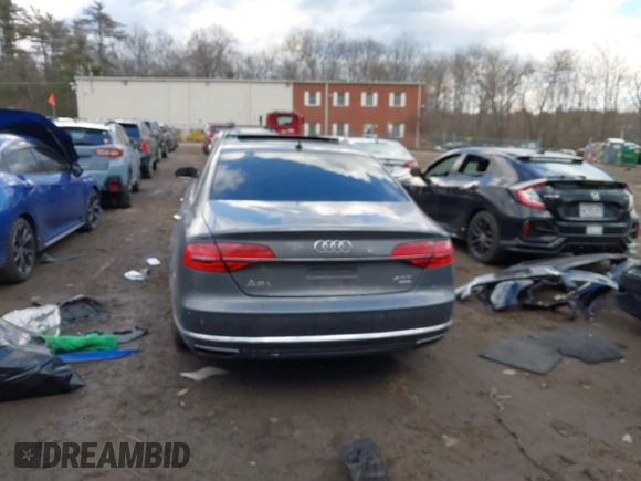 2015 Audi A8 L 4.0T with VIN WAU32AFD4FN041084, listed as a IAAI auction lot 41450453 with 86,199 mi miles. Bid and sale history available at carsss.com. Image 16.