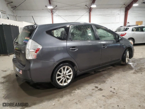 2012 Toyota Prius v Two with VIN JTDZN3EU7C3136196, listed as a Copart auction lot 48661875 with 174,926 mi miles and Salvage Title. Bid and sale history available at carsss.com. Image 3.