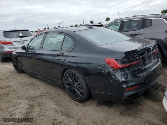 2022 BMW 7 Series 750i xDrive with VIN WBA7U2C08NCJ21887, listed as a Copart auction lot 74856484 with 0 mi miles and Non Repairable. Bid and sale history available at carsss.com. Image 2.