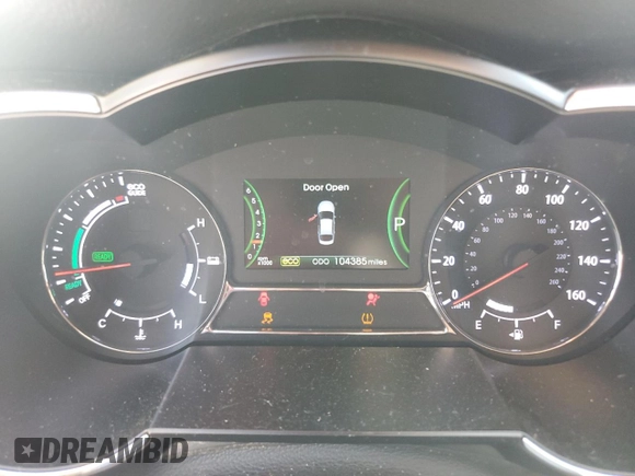 2013 Kia Optima Hybrid EX with VIN KNAGM4AD1D5062069, listed as a Copart auction lot 52456105 with 104,385 mi miles and Salvage Title. Bid and sale history available at carsss.com. Image 9.