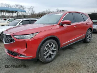 2022 Acura MDX w/Technology Package with VIN 5J8YD9H44NL002070, listed as a Copart auction lot 43171615 with 48,630 mi miles and Salvage Title. Bid and sale history available at carsss.com. Image 1.