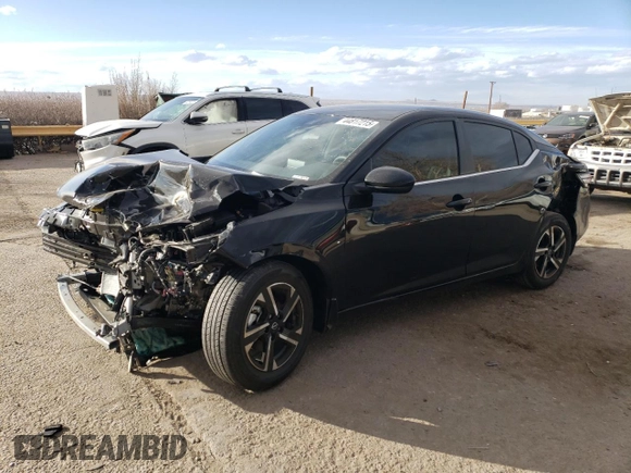 2025 Nissan Sentra SV with VIN 3N1AB8CV3SY215291, listed as a Copart auction lot 44817215 with 2,349 mi miles and Salvage Title. Bid and sale history available at carsss.com. Image 1.