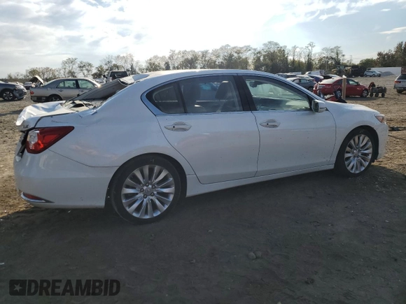 2015 Acura RLX Advance with VIN JH4KC1F9XFC001111, listed as a Copart auction lot 76793314 with 21,957 mi miles and Salvage title. Bid and sale history available at DreamBid. Image 3.