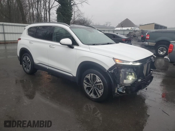 2020 Hyundai Santa Fe SEL with VIN 5NMS3CAA8LH150399, listed as a Copart auction lot 43323105 with 57,781 mi miles and Salvage Title. Bid and sale history available at carsss.com. Image 4.