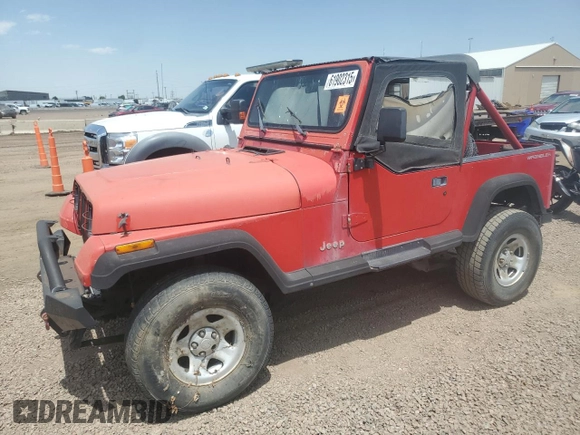 1991 Jeep Wrangler with VIN 2J4FY29SXMJ145229, listed as a Copart auction lot 61902315 with 188,786 mi miles and Clean title. Bid and sale history available at DreamBid. Image 1.
