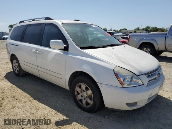 2009 Kia Sedona LX with VIN KNDMB233396273389, listed as a Copart auction lot 52592285 with 0 mi miles and Clean Title. Bid and sale history available at carsss.com. Image 4.