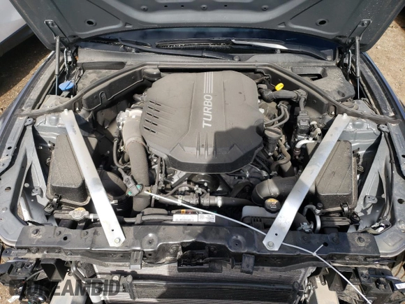 2023 Genesis G70 3.3T with VIN KMTG54TE7PU128609, listed as a Copart auction lot 53644364 with 5,843 mi miles and Salvage title. Bid and sale history available at DreamBid. Image 11.