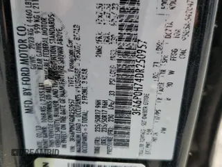 2013 Ford Fusion SE with VIN 3FA6P0H74DR250957, listed as a Copart auction lot 65163555 with 300,185 mi miles and Clean title. Bid and sale history available at DreamBid. Image 12.
