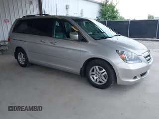 2006 Honda Odyssey EX-L with VIN 5FNRL38796B042646, listed as a IAAI auction lot 42589235 with 186,031 mi miles and . Bid and sale history available at DreamBid. Image 1.