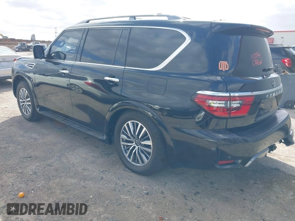 2022 Nissan Armada SL with VIN JN8AY2BAXN9390661, listed as a IAAI auction lot 41724683 with 48,968 mi miles. Bid and sale history available at carsss.com. Image 3.