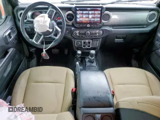 2021 Jeep Wrangler Unlimited Sahara with VIN 1C4HJXEN5MW591989, listed as a Copart auction lot 57535645 with 80,923 mi miles and Salvage title. Bid and sale history available at DreamBid. Image 8.