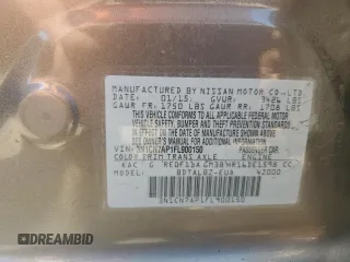 2015 Nissan Versa SV with VIN 3N1CN7AP1FL900150, listed as a Copart auction lot 54654545 with 65,904 mi miles and Salvage Title. Bid and sale history available at carsss.com. Image 12.