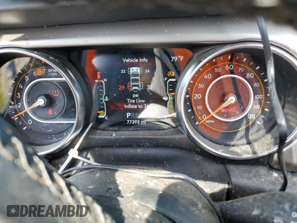 2021 Jeep Wrangler Sport with VIN 1C4GJXAN2MW523442, listed as a Copart auction lot 58253505 with 77,393 mi miles and Salvage title. Bid and sale history available at DreamBid. Image 9.