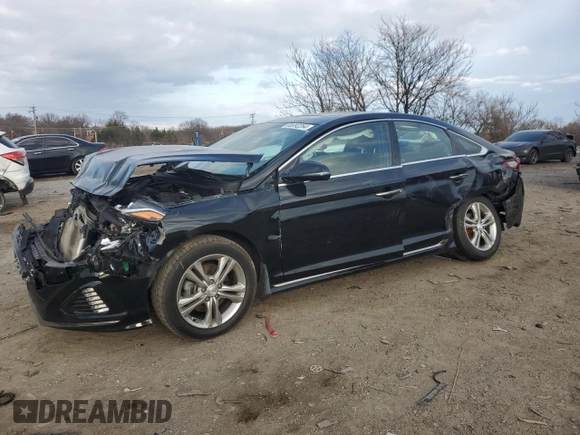2018 Hyundai Sonata Sport Plus with VIN 5NPE34AF3JH706889, listed as a Copart auction lot 86992264 with 104,341 mi miles and Salvage Title. Bid and sale history available at DreamBid. Image 1.
