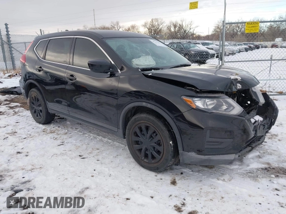 2017 Nissan Rogue SV with VIN KNMAT2MV7HP573221, listed as a IAAI auction lot 40947647 with 162,923 mi miles and . Bid and sale history available at carsss.com. Image 1.