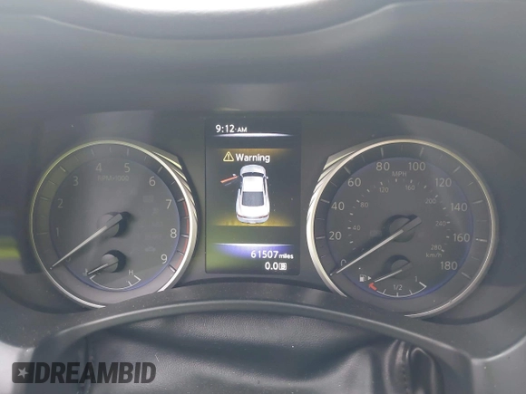 2018 Infiniti Q60 Sport with VIN JN1EV7EK9JM342991, listed as a IAAI auction lot 42485514 with 61,507 mi miles and . Bid and sale history available at DreamBid. Image 7.