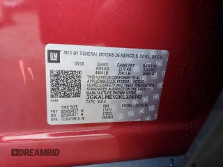 2019 GMC Terrain SLE with VIN 3GKALMEV2KL335343, listed as a Copart auction lot 53092855 with 92,838 mi miles and Non Repairable. Bid and sale history available at carsss.com. Image 13.