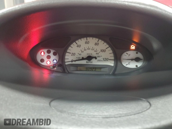 2001 Toyota ECHO with VIN JTDBT123210114144, listed as a Copart auction lot 58531505 with 90,923 mi miles and Salvage title. Bid and sale history available at DreamBid. Image 9.
